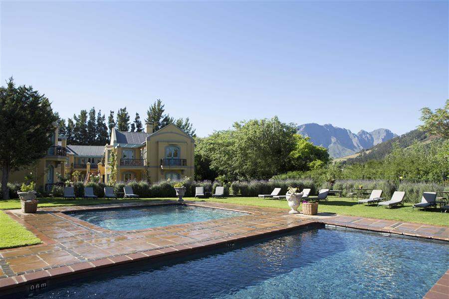 Franschhoek Country Houseand Villas Pool Mountains