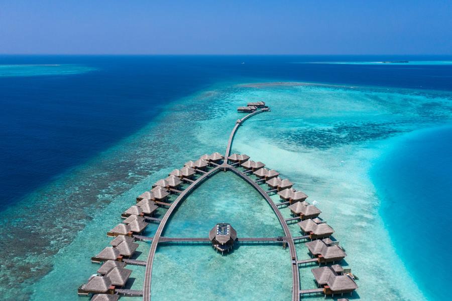 Overwater Accommodation Aerial