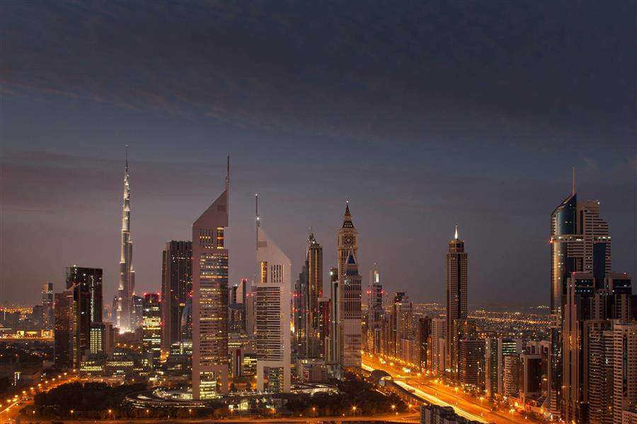 Jumeirah Emirates Towers Exterior Night