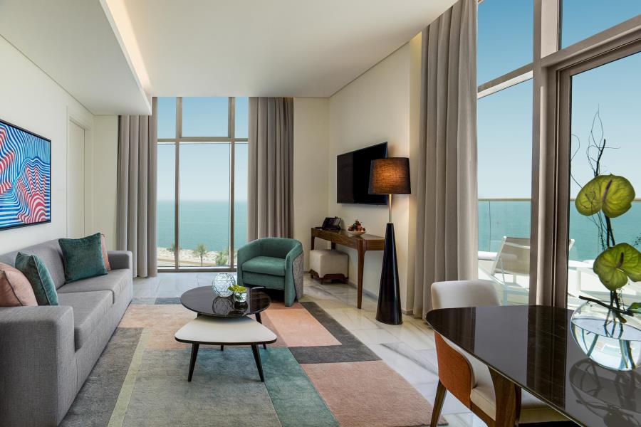 Ocean View One Bed Suite Living