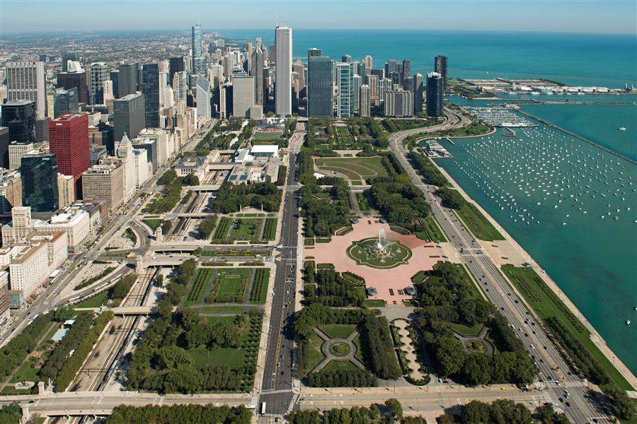 Wyndham Grand Chicago Riverfront Aerial