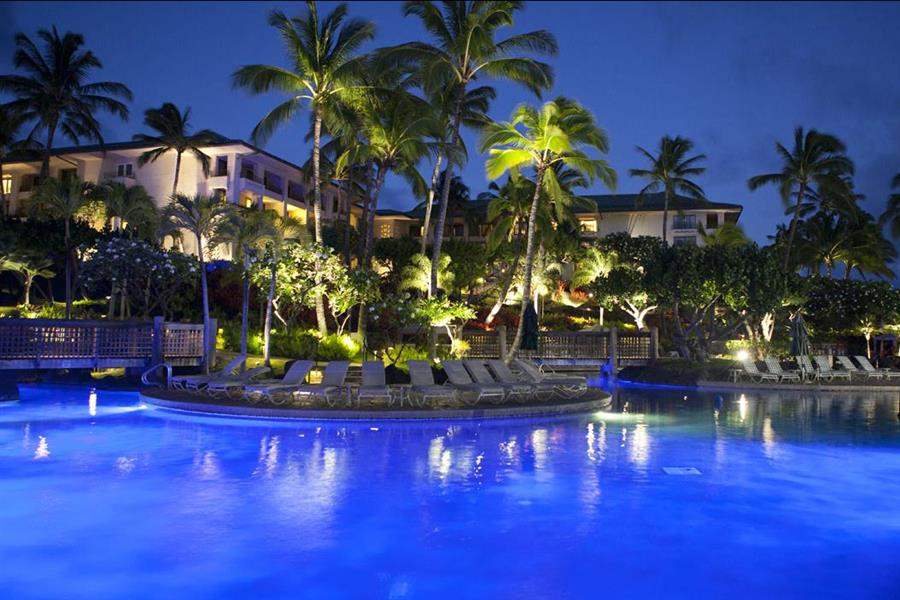 Grand Hyatt Kauai Resort and Spa Pool Night