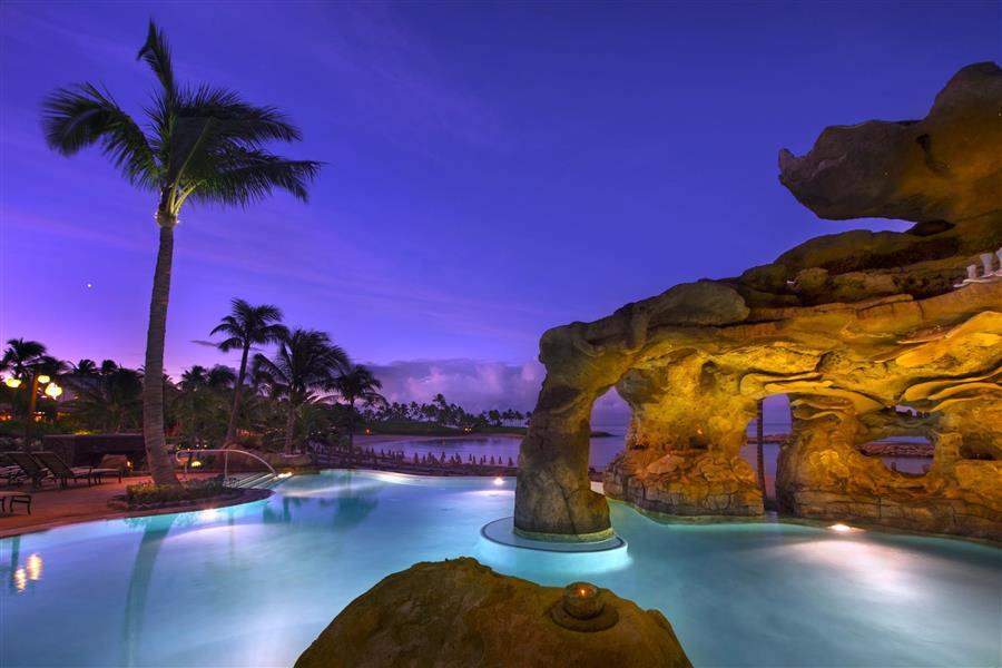 Aulani Disney Resort Spa Pool Night