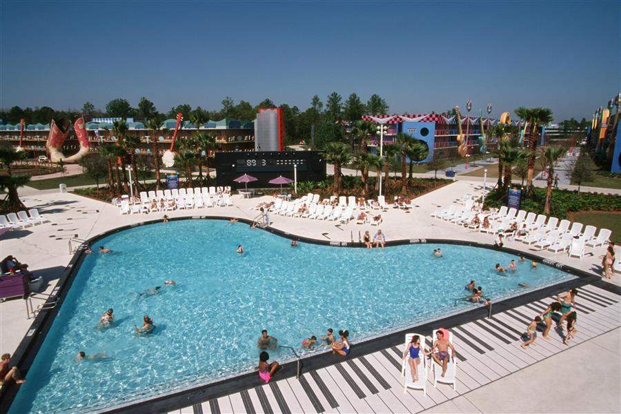 Disneys All Star Music Resort Pool Aerial
